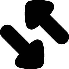 Triangle Arrow Transfer Diagonal Large 4 Icon from Flex Solid Set