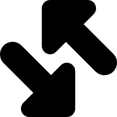 Triangle Arrow Transfer Diagonal Large 4 Icon from Core Solid Set