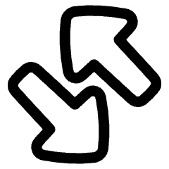 Triangle Arrow Transfer Diagonal Large 4 Icon from Plump Line Set