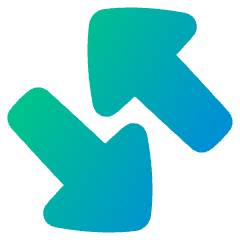 Triangle Arrow Transfer Diagonal Large 4 Icon from Plump Gradient Set