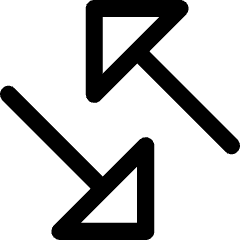 Triangle Arrow Transfer Diagonal Large 4 Icon from Core Line Set