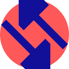 Triangle Arrow Transfer Diagonal Large 4 Icon from Sharp Pop Set