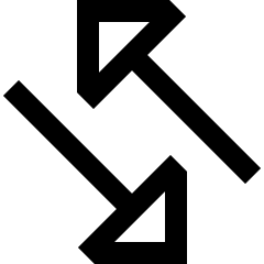 Triangle Arrow Transfer Diagonal Large 4 Icon from Sharp Line Set