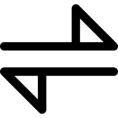Triangle Arrow Transfer Horizontal Large 1 Icon from Core Line Set