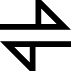 Triangle Arrow Transfer Horizontal Large 1 Icon from Sharp Line Set