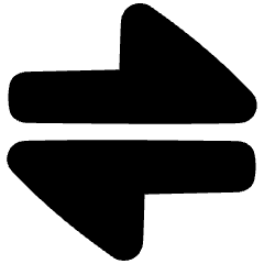 Triangle Arrow Transfer Horizontal Large 1 Icon from Plump Solid Set