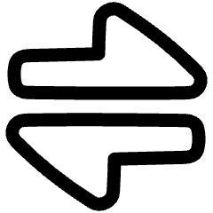 Triangle Arrow Transfer Horizontal Large 1 Icon from Plump Line Set