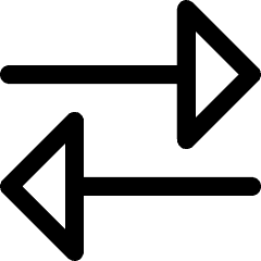 Triangle Arrow Transfer Horizontal Large 2 Icon from Core Line Set