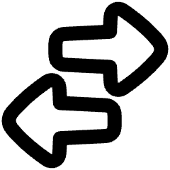 Triangle Arrow Transfer Horizontal Large 2 Icon from Plump Remix Set