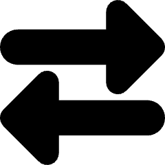 Triangle Arrow Transfer Horizontal Large 2 Icon from Core Solid Set