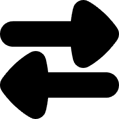 Triangle Arrow Transfer Horizontal Large 2 Icon from Flex Solid Set