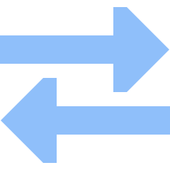 Triangle Arrow Transfer Horizontal Large 2 Icon from Sharp Flat Set