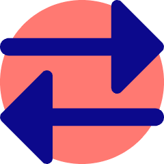 Triangle Arrow Transfer Horizontal Large 2 Icon from Core Pop Set
