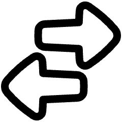 Triangle Arrow Transfer Horizontal Large 2 Icon from Plump Line Set