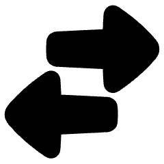 Triangle Arrow Transfer Horizontal Large 2 Icon from Plump Solid Set
