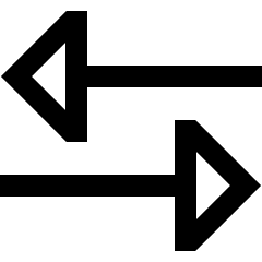 Triangle Arrow Transfer Horizontal Large 3 Icon from Sharp Line Set