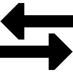 Triangle Arrow Transfer Horizontal Large 3 Icon from Sharp Solid Set