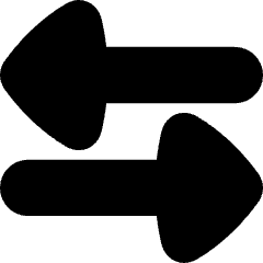 Triangle Arrow Transfer Horizontal Large 3 Icon from Flex Solid Set