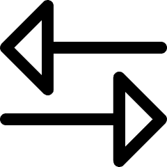 Triangle Arrow Transfer Horizontal Large 3 Icon from Core Line Set