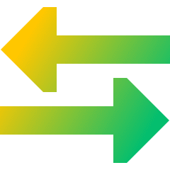 Triangle Arrow Transfer Horizontal Large 3 Icon from Sharp Gradient Set