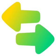 Triangle Arrow Transfer Horizontal Large 3 Icon from Plump Gradient Set