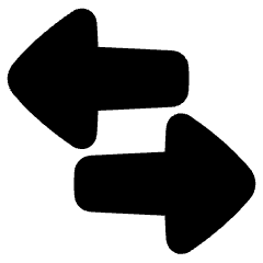 Triangle Arrow Transfer Horizontal Large 3 Icon from Plump Solid Set