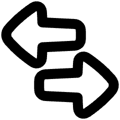 Triangle Arrow Transfer Horizontal Large 3 Icon from Plump Remix Set