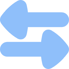 Triangle Arrow Transfer Horizontal Large 3 Icon from Flex Flat Set