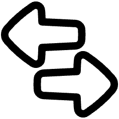 Triangle Arrow Transfer Horizontal Large 3 Icon from Plump Line Set