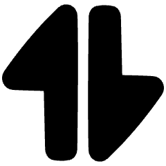 Triangle Arrow Transfer Vertical Large 1 Icon from Plump Solid Set