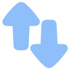 Triangle Arrow Transfer Vertical Large 2 Icon from Plump Flat Set