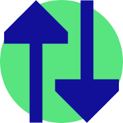 Triangle Arrow Transfer Vertical Large 2 Icon from Sharp Pop Set