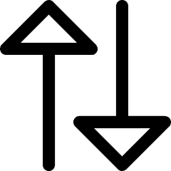 Triangle Arrow Transfer Vertical Large 2 Icon from Core Line Set
