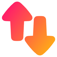 Triangle Arrow Transfer Vertical Large 2 Icon from Plump Gradient Set