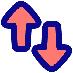 Triangle Arrow Transfer Vertical Large 2 Icon from Plump Pop Set