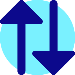 Triangle Arrow Transfer Vertical Large 2 Icon from Core Pop Set