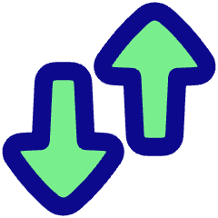 Triangle Arrow Transfer Vertical Large 3 Icon from Plump Pop Set
