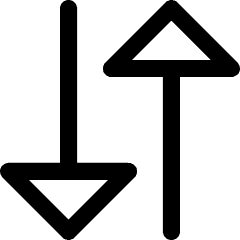 Triangle Arrow Transfer Vertical Large 3 Icon from Core Line Set