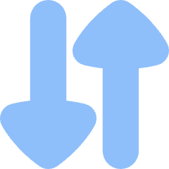 Triangle Arrow Transfer Vertical Large 3 Icon from Flex Flat Set