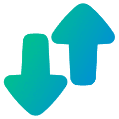 Triangle Arrow Transfer Vertical Large 3 Icon from Plump Gradient Set