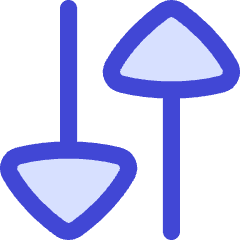 Triangle Arrow Transfer Vertical Large 3 Icon from Flex Duo Set