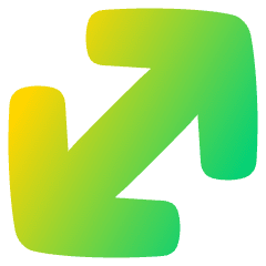 Diagonal Line Arrow Large 1 Icon from Plump Gradient Set