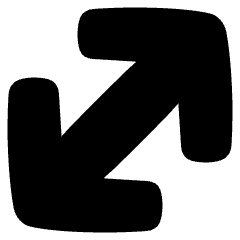 Diagonal Line Arrow Large 1 Icon from Plump Solid Set