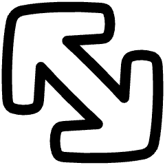 Diagonal Line Arrow Large 2 Icon from Plump Line Set