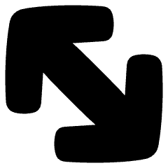 Diagonal Line Arrow Large 2 Icon from Plump Solid Set