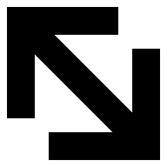 Line Arrow Diagonal Large 2 Icon from Sharp Solid Set
