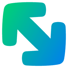 Diagonal Line Arrow Large 2 Icon from Plump Gradient Set
