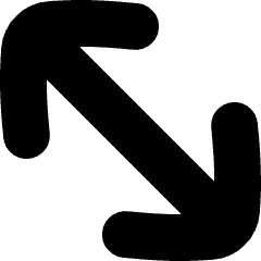 Diagonal Line Arrow Large 2 Icon from Flex Solid Set