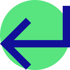 Line Arrow Bend Down Left Large Icon from Sharp Pop Set