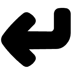 Line Arrow Bend Down Left Large Icon from Plump Solid Set